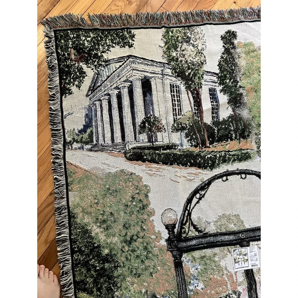 NWT University of Georgia The Arch Bulldogs Tapestry Stadium Blanket Throw 52x68